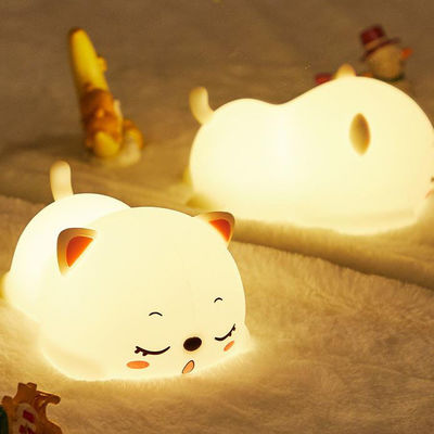 Cute lampe de nuit en silicone lampe de nuit de chat en silicone pour enfants