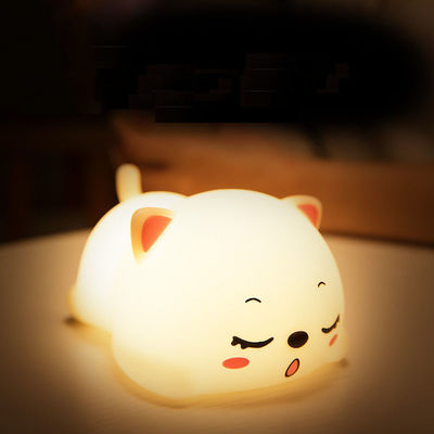 Cute lampe de nuit en silicone lampe de nuit de chat en silicone pour enfants