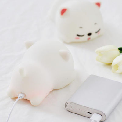 Cute lampe de nuit en silicone lampe de nuit de chat en silicone pour enfants