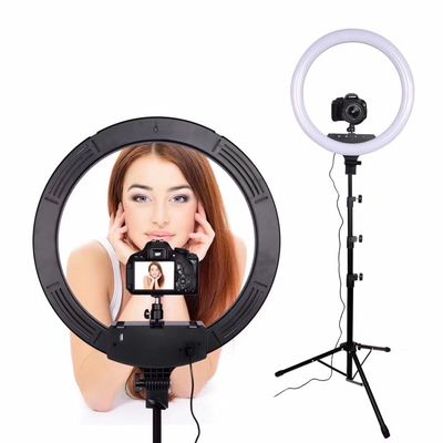 8&quot; 10&quot; 12&quot; Kit de studio de photographie Lumières à l'anneau LED Lumières à l'anneau 1200 LM