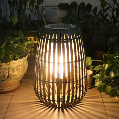 Portatif Rattan jardin lampes solaires IP65 résistant à l'eau pour l'extérieur