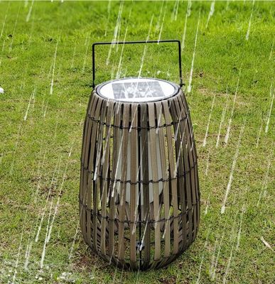 Portatif Rattan jardin lampes solaires IP65 résistant à l'eau pour l'extérieur
