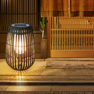 Portatif Rattan jardin lampes solaires IP65 résistant à l'eau pour l'extérieur