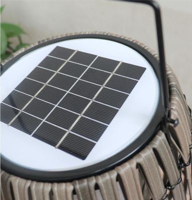 Portatif Rattan jardin lampes solaires IP65 résistant à l'eau pour l'extérieur