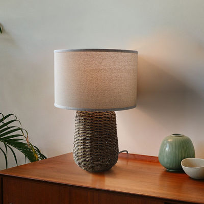 Lampe de table en rotin durable, commande de commutateur de lampe de lit en rotin durable