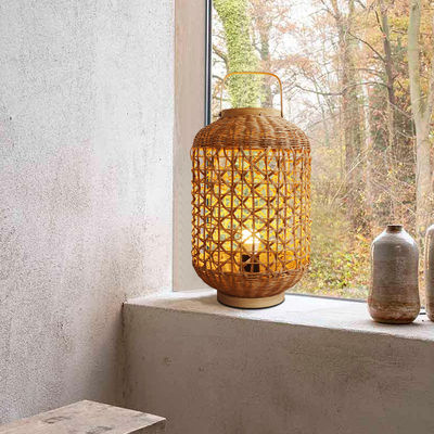 Lumière rétro en câble de chanvre en rotin Tissue pour salon chambre à coucher