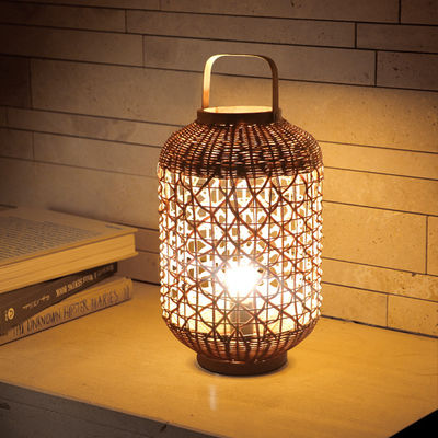 Lumière rétro en câble de chanvre en rotin Tissue pour salon chambre à coucher