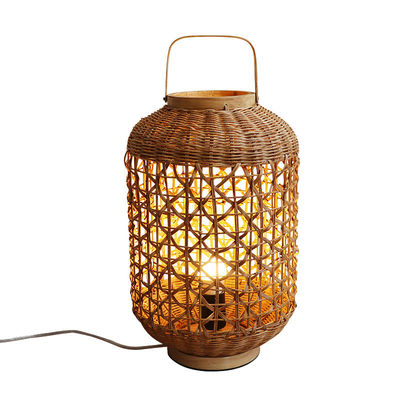 Lumière rétro en câble de chanvre en rotin Tissue pour salon chambre à coucher