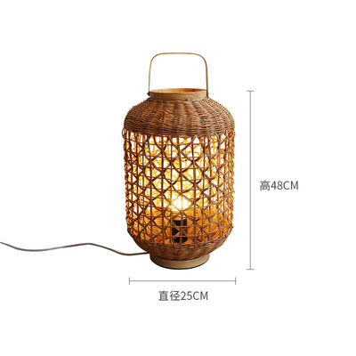 Lumière rétro en câble de chanvre en rotin Tissue pour salon chambre à coucher