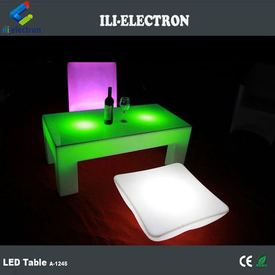 Table à cocktail à 4 jambes à LED, 16 couleurs changeantes, table à LED à éclairage