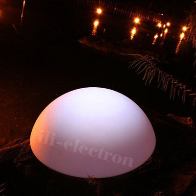 Lampe à billes étanche à l'eau à LED en plastique à changement de couleur en forme de demi-sphère pour la décoration du jardin
