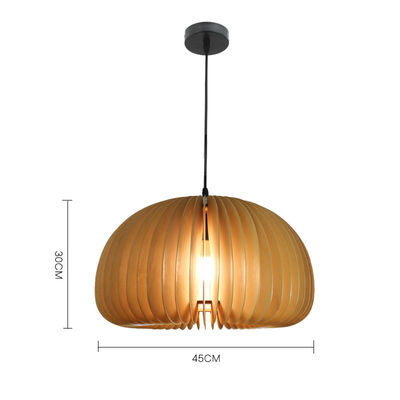 Lampe suspendue de lustre en bois pour salle à manger
