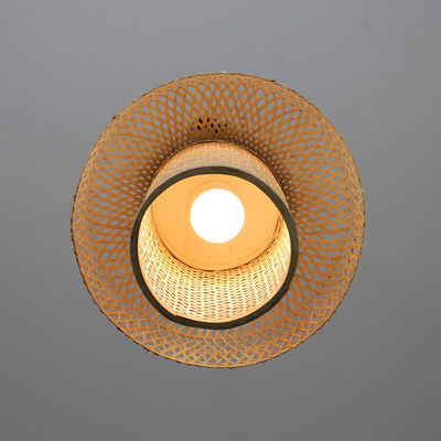 Chandelier en bambou chinois suspendu Lanternes lampes Bambou tissé