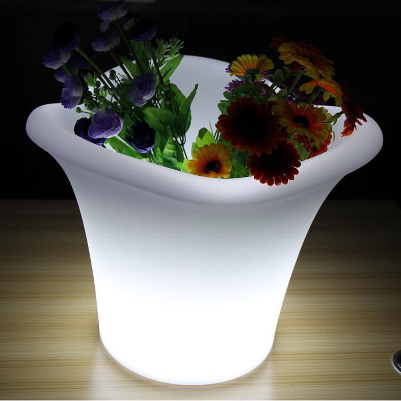 Bouteilles de glace en plastique à LED rechargeable étanche sans fil portable extérieur pour la fête