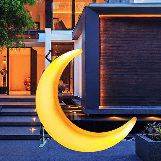 Piscine extérieure Lumières lumineuses en forme de croissant de lune Pour la décoration d'événements de célébration des festivals