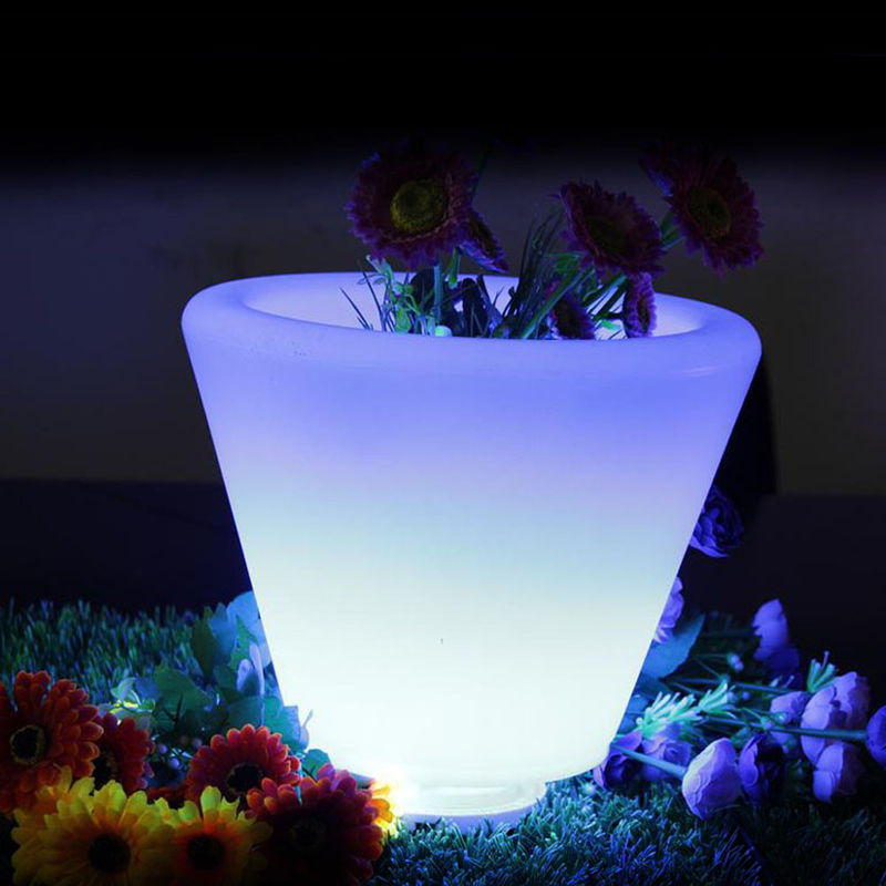 Contrôle sans fil LED Seau de glace Portable Couleur changeante Illuminé