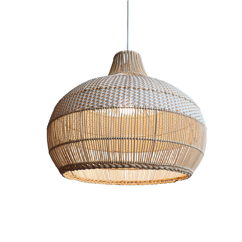 Lampe suspendue en bambou, lampe de plafond en osier pour la décoration intérieure