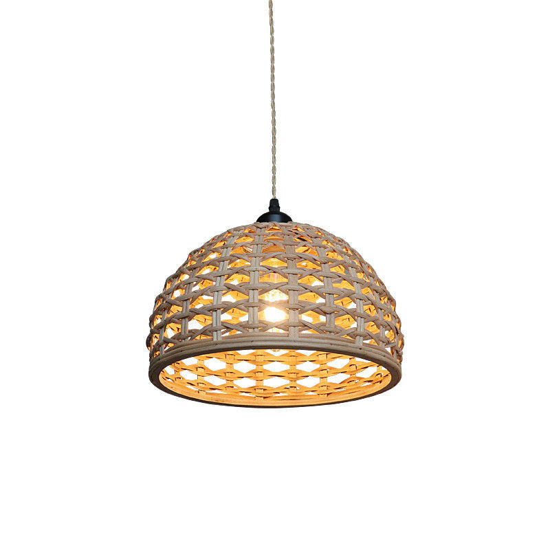 Lumière à l'ombre en bambou créatif pour salle à manger intérieure