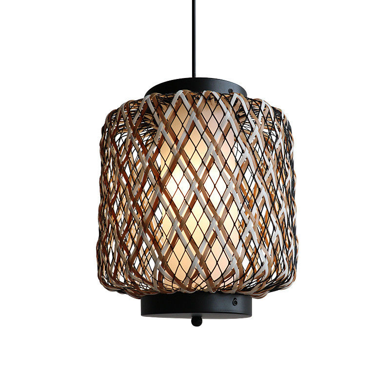 Lumière de pendentif en rotin décoratif, petit lustre en rotin résistant à l' eau