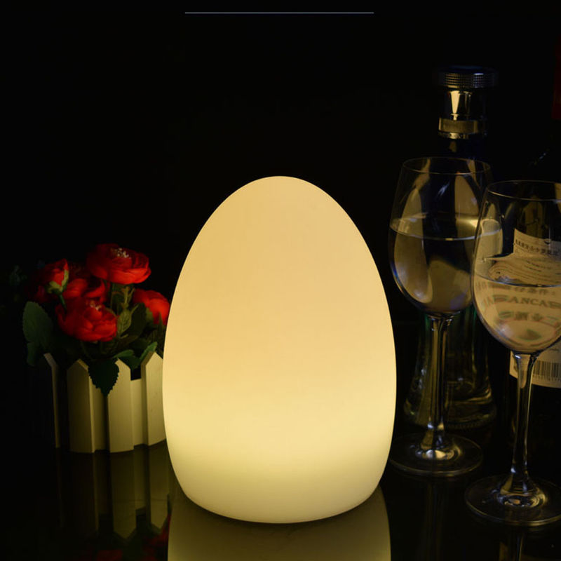 Petite lampe à LED en forme d' œuf, lueur d' œuf de nuit étanche pour la table de bar KTV