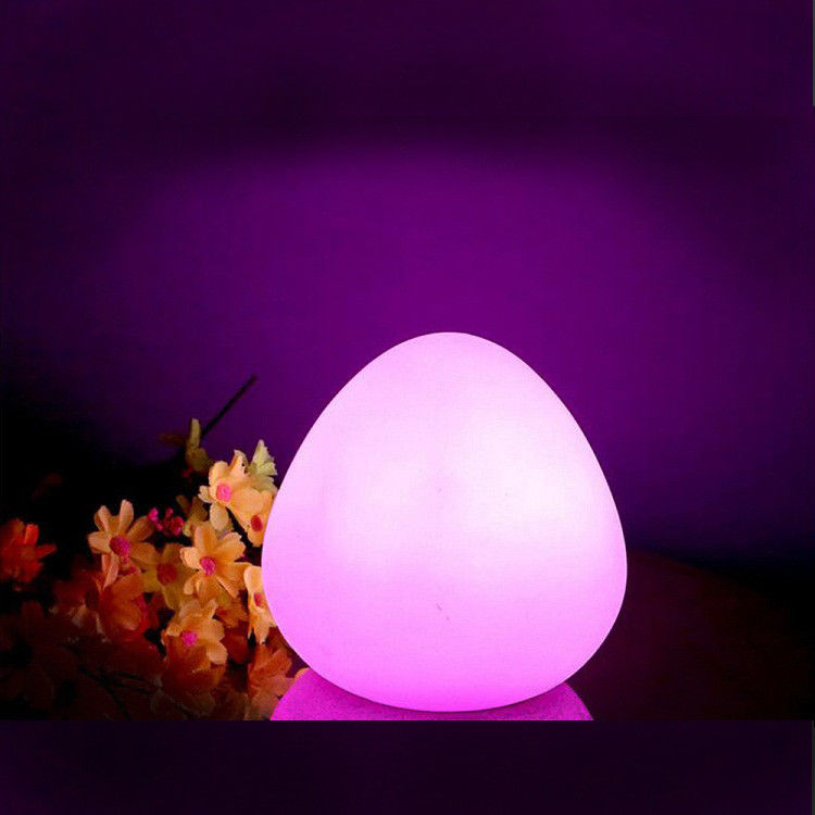 Lampe LED colorée en forme d'oeuf, sans fil avec télécommande