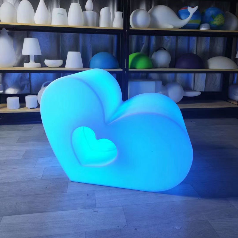 Créatif couleur LED Glowing cœur tabourets chaise de cœur pour l'événement