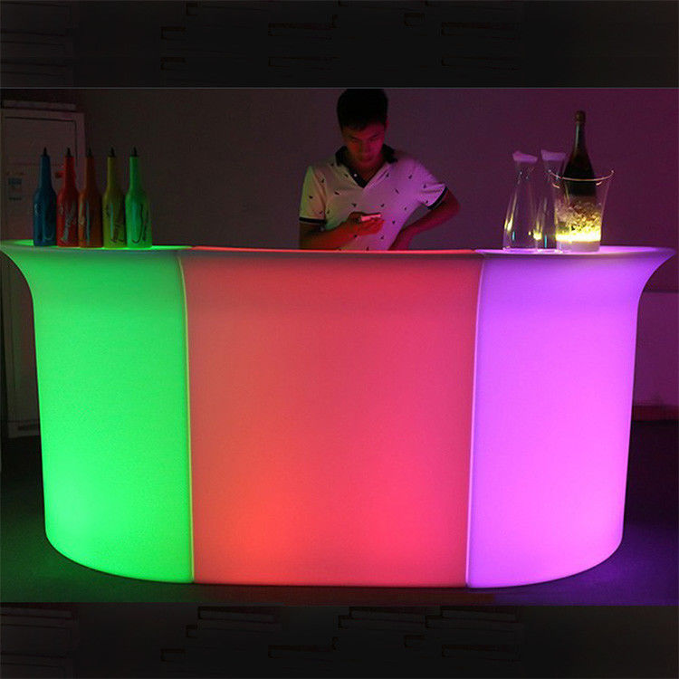 Nouveau ensemble de barres en plastique PE multicolore commercial portable à LED
