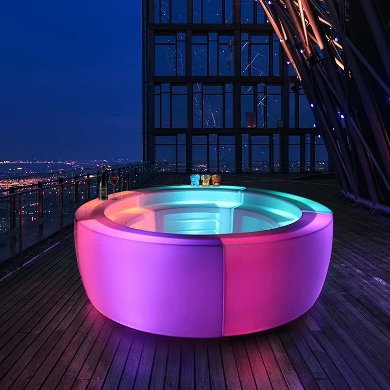 Ronde colorée lumineuse LED Bar Compteur éclairé Certifié CE