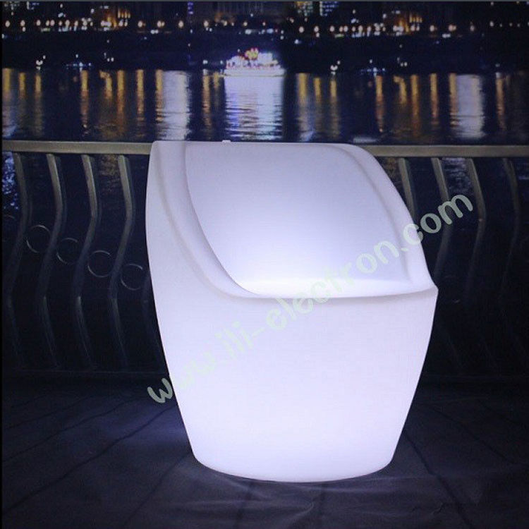chaise de soirée LED rechargeable portable éclairée multicolore