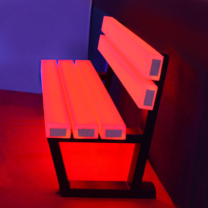 16 couleurs de plastique lumineux meubles en LED banc de jardin extérieur