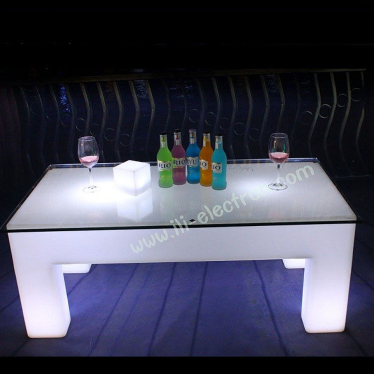 Table lumineuse à LED carré à télécommande RGB pour boîte de nuit / patio de fête / KTV / hall d'entrée