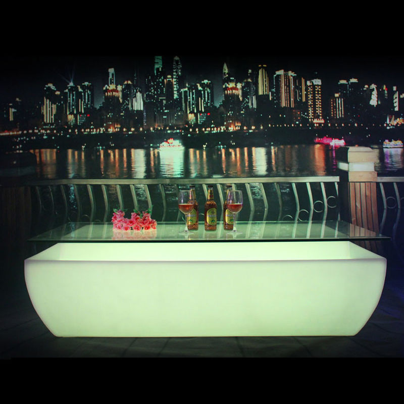 Couleur changeante en plastique rechargeable LED allume la table de bar