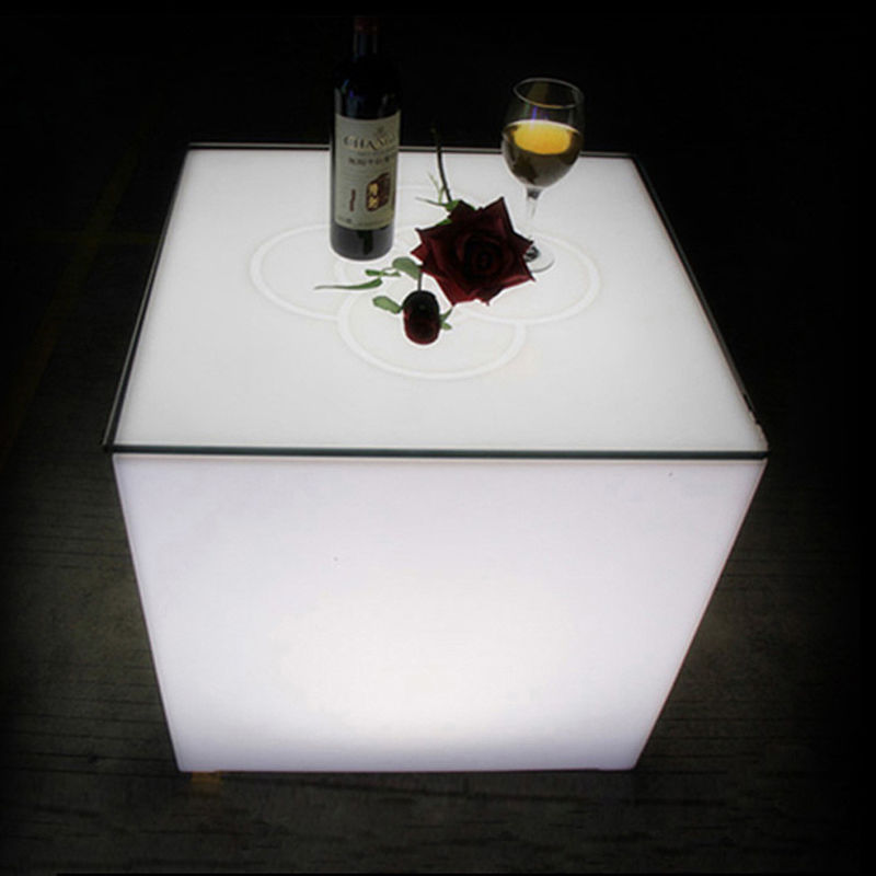 Matériau PE siège cube LED pour décoration table cube led