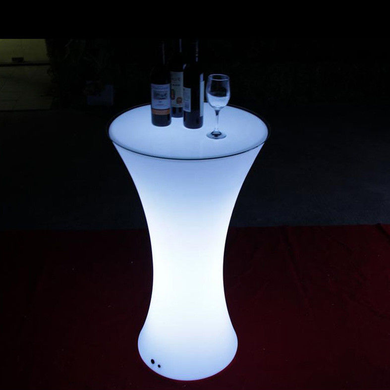 Événement de boîte de nuit garçon haut lumineux table de cocktail led portable éclairage haute table de cocktail RGB haut