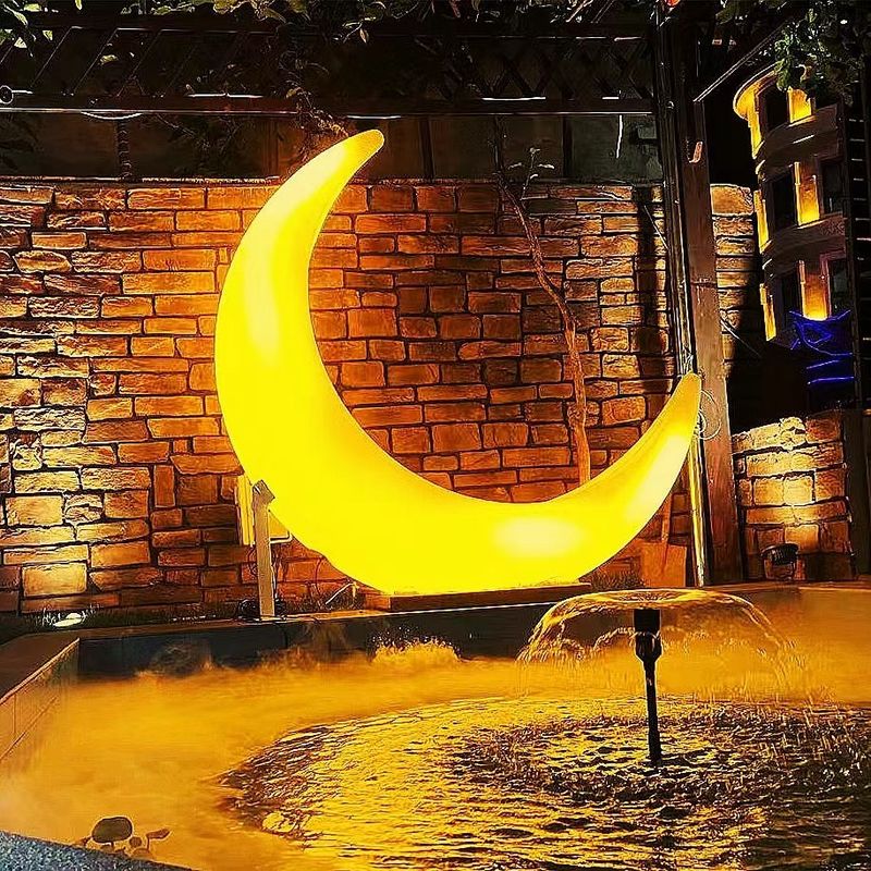Facilities de loisirs Balançoires en plastique Chaise de lune à LED 16 couleurs changeantes