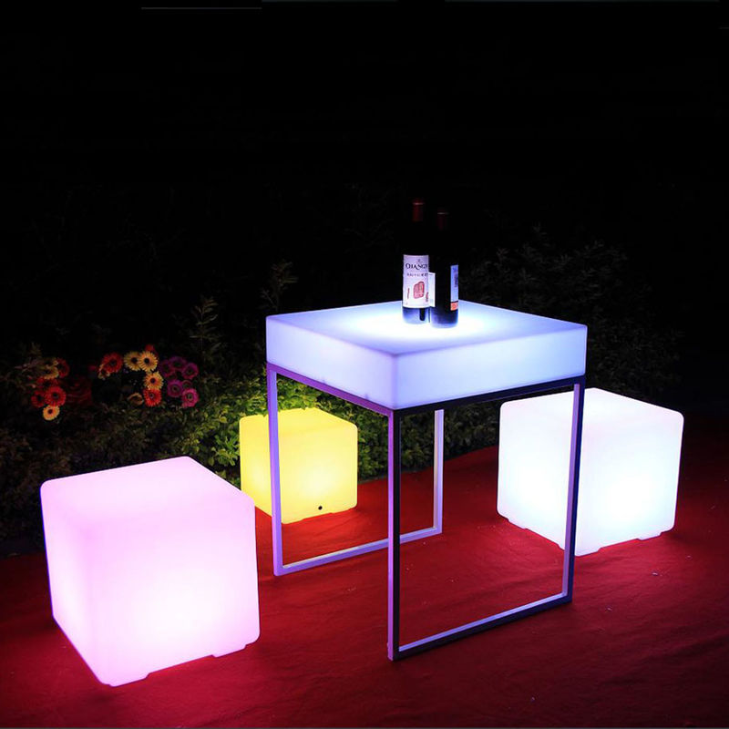 40 cm de télécommande de patio lampe LED cube lanterne source lumineuse LED pour patio divertissant